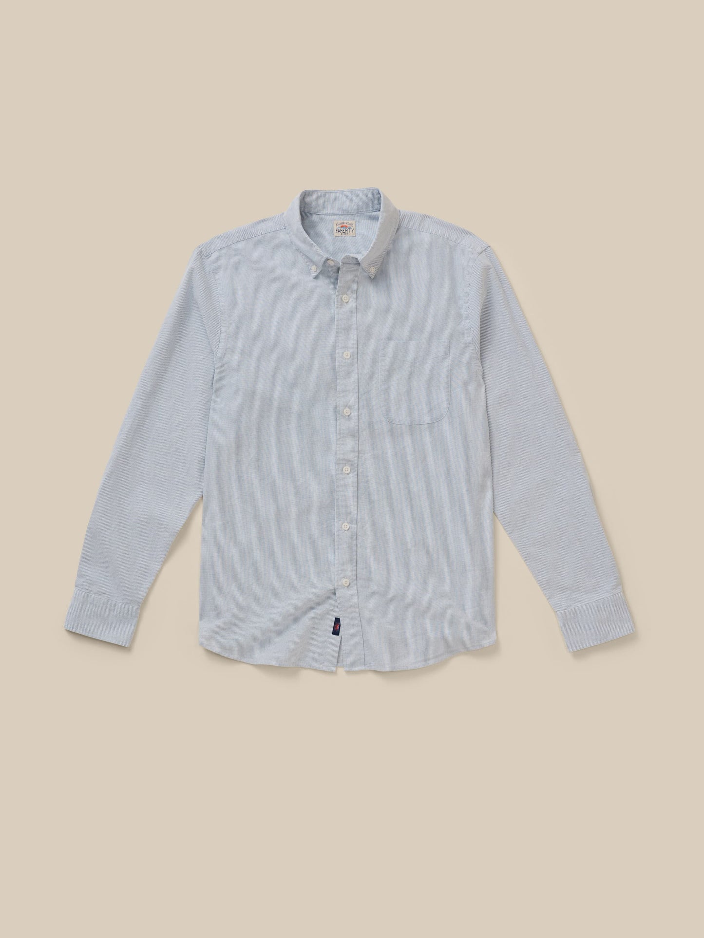 Laundered Oxford Shirt - Classic Blue Stripe