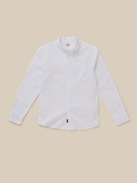 Laundered Oxford Shirt - Pure White