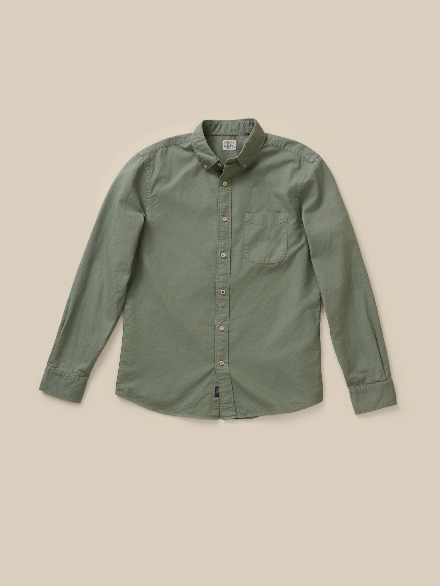 Laundered Oxford Shirt - Ridge Olive