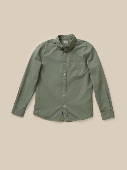 Laundered Oxford Shirt - Ridge Olive