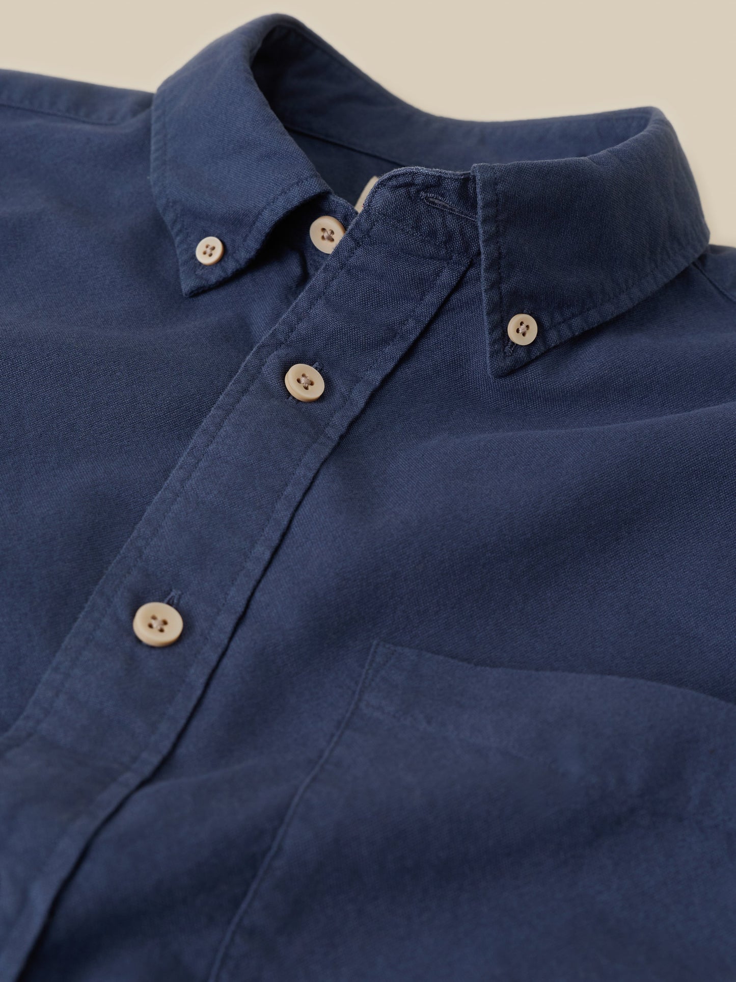 Laundered Oxford Shirt - River Navy