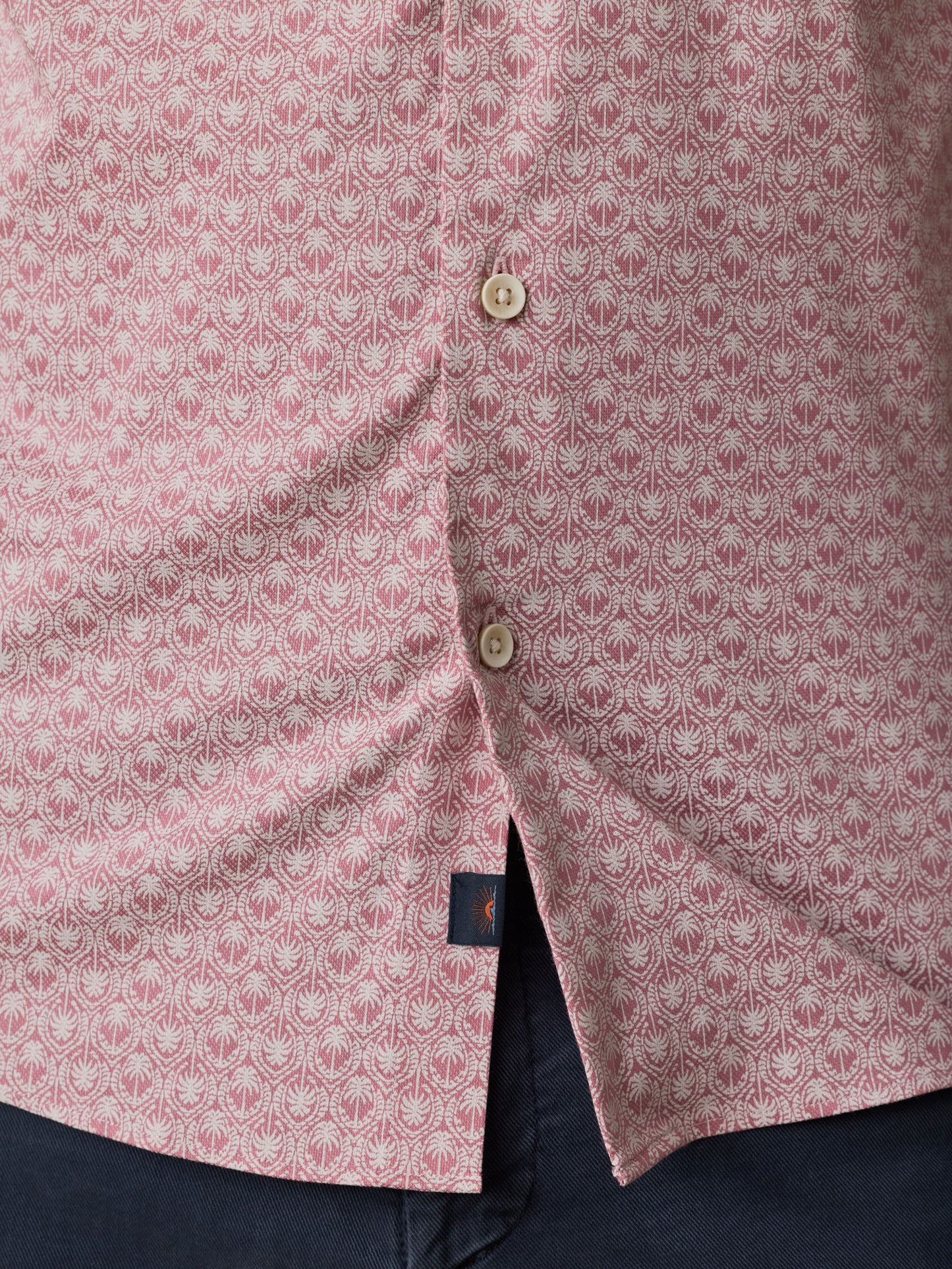Short-Sleeve Movement™ Monterey Shirt - Rose Palm Mosaic