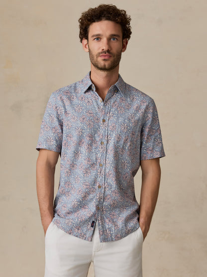 Short-Sleeve Breeze Shirt - Antique Berry Floral