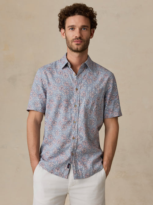 Short-Sleeve Breeze Shirt - Antique Berry Floral