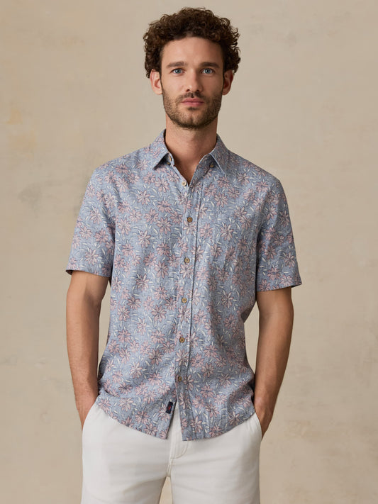 Short-Sleeve Breeze Shirt - Antique Berry Floral