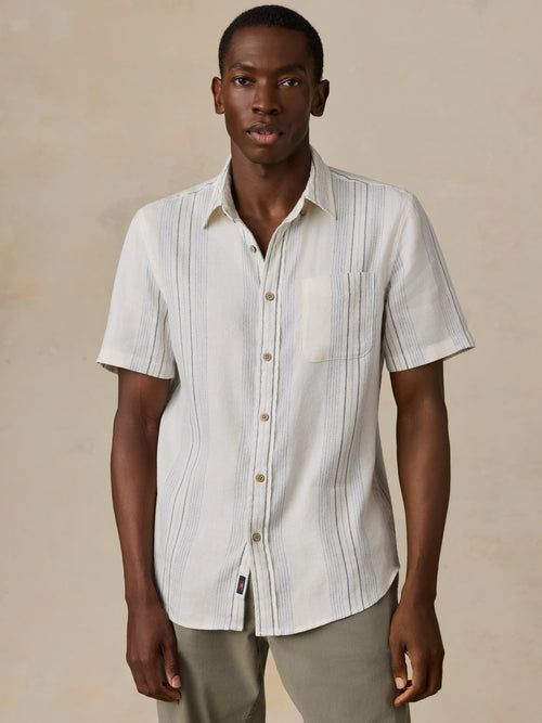 Short-Sleeve Breeze Shirt - River Shore Stripe