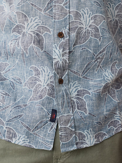 Short-Sleeve Breeze Shirt - Stormy Sea Lotus
