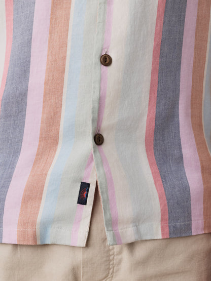 Short-Sleeve Breeze Camp Shirt - Summer Skies Stripe