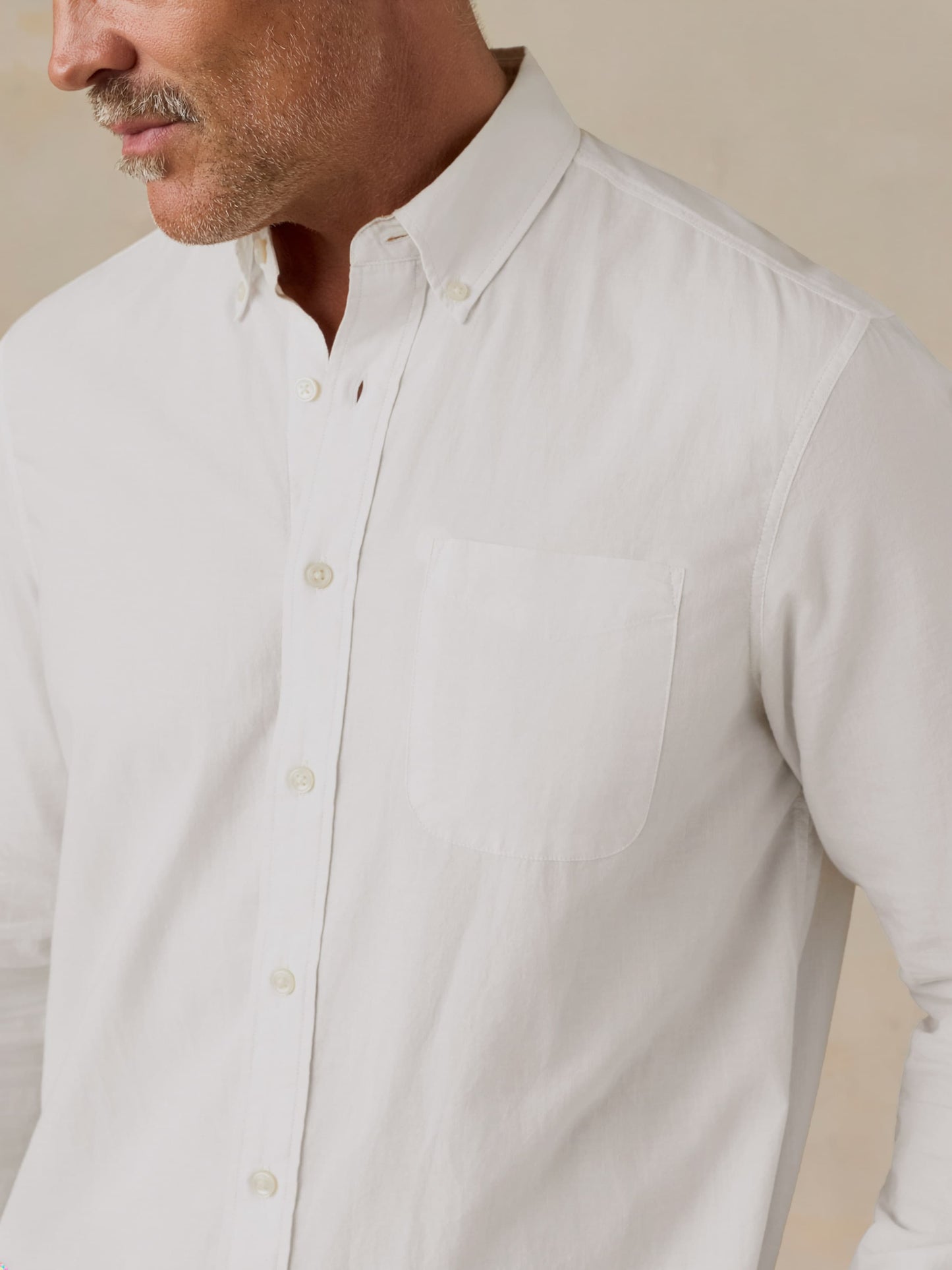 Long-Sleeve Weightless Cotton Shirt - Pure White