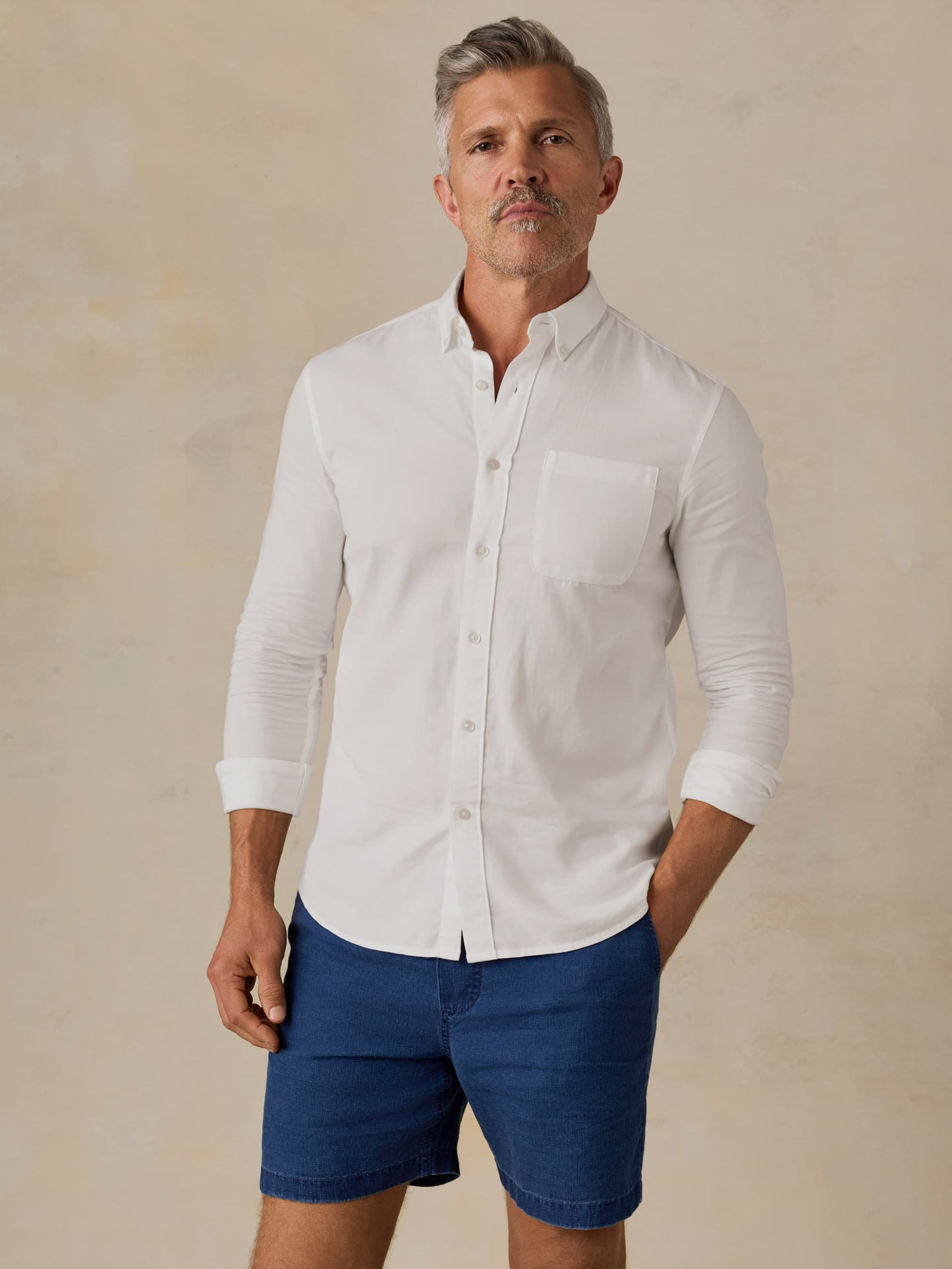 Long-Sleeve Weightless Cotton Shirt - Pure White