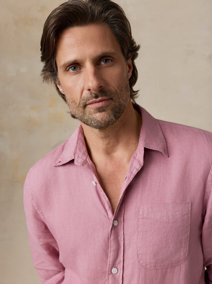 Sunwashed Linen Shirt - Berry