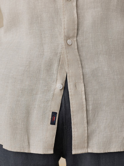 Sunwashed Linen Shirt - Castle Stone