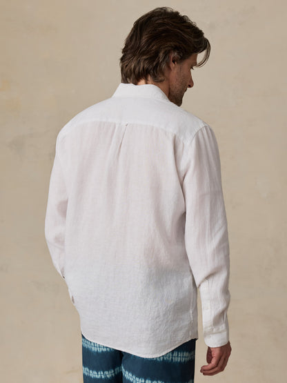 Sunwashed Linen Shirt - Pure White
