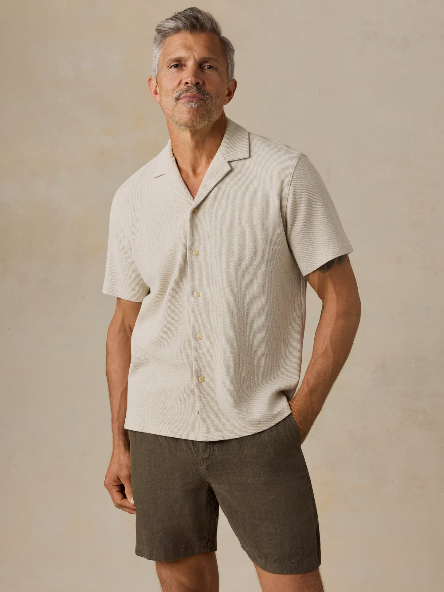 Short-Sleeve Oasis Camp Shirt - Rock Coast