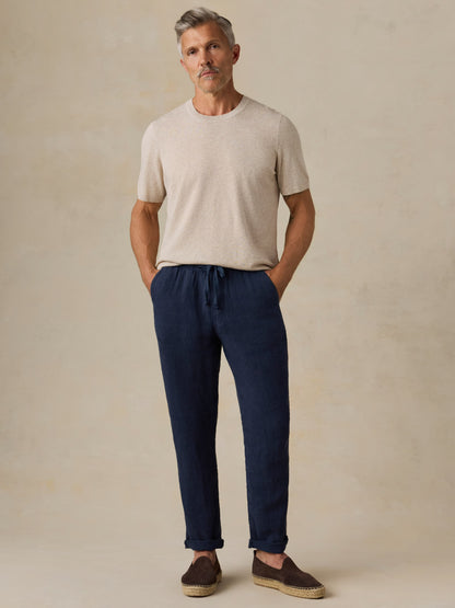 Short-Sleeve Sweater Tee - Faded Sand Melange