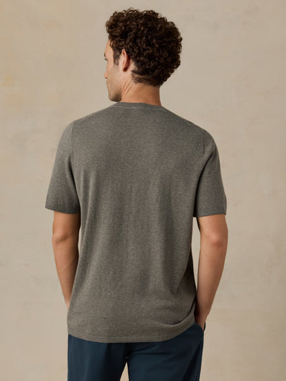 Short-Sleeve Sweater Tee - Olive Range Melange