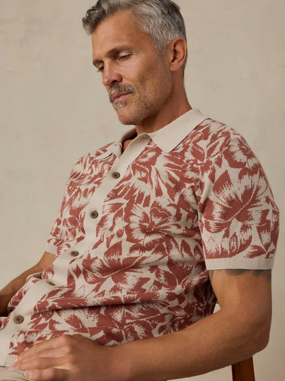 Short-Sleeve Sweater Shirt - Sienna Sky Tropical