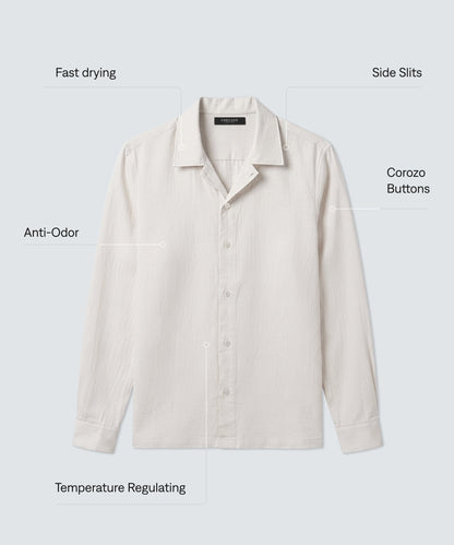 Men's Merino Linen Button-Up