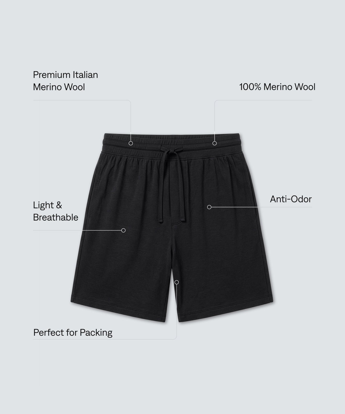 Men's Ultrafine Merino Sleep Shorts