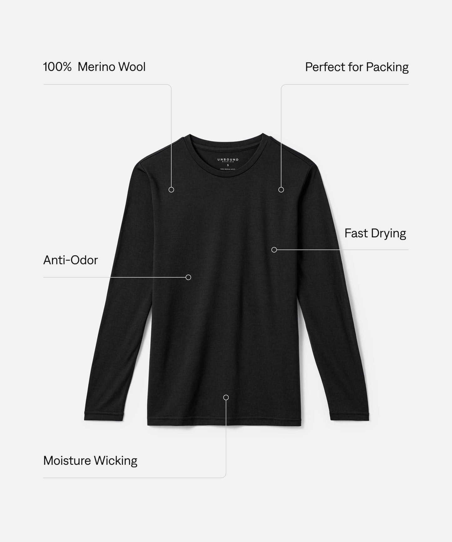 Men's Long Sleeve Merino Crew