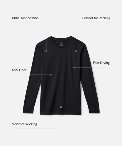 Men's Long Sleeve Merino Crew