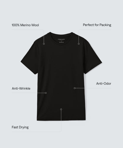 Men's Tall Merino Crew Neck T-Shirt