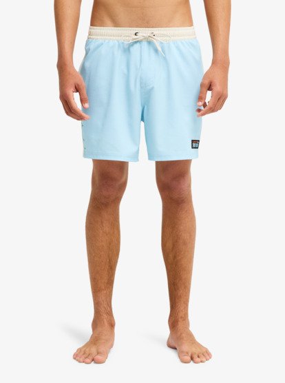 One Piece Solid 16" Elastic Waist Boardshorts - Stratosphere