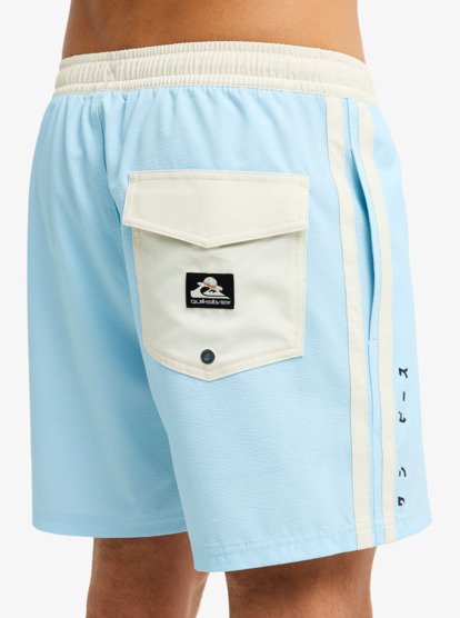 One Piece Solid 16" Elastic Waist Boardshorts - Stratosphere