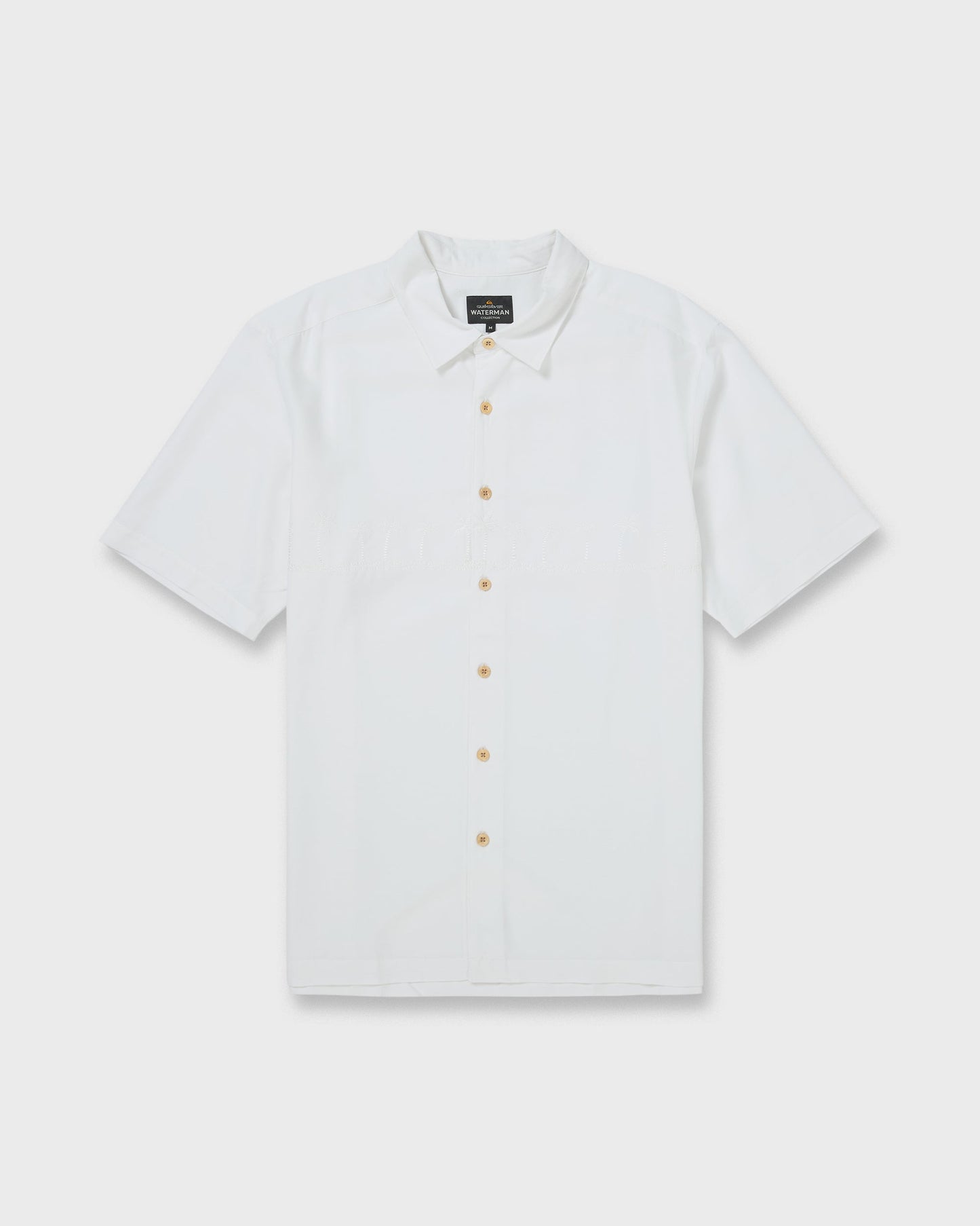 Tahiti Palms Men's Short Sleeve Woven Shirt - White