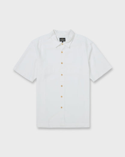 Tahiti Palms Men's Short Sleeve Woven Shirt - White