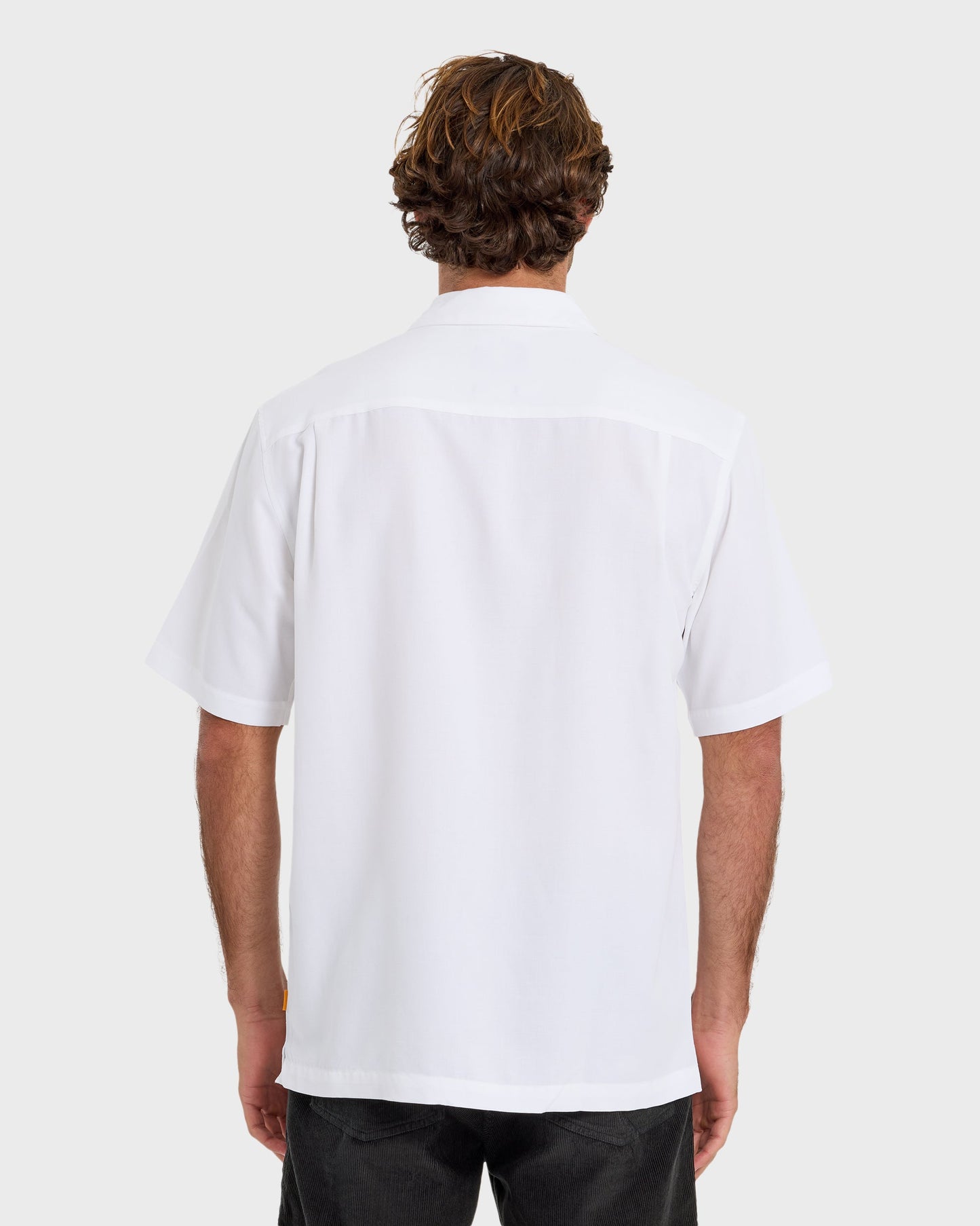 Tahiti Palms Men's Short Sleeve Woven Shirt - White