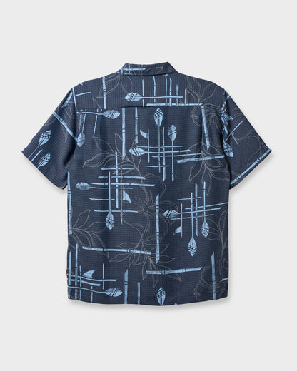 Waterman Paddle Out Short Sleeve Woven Shirt - Navy Blazer