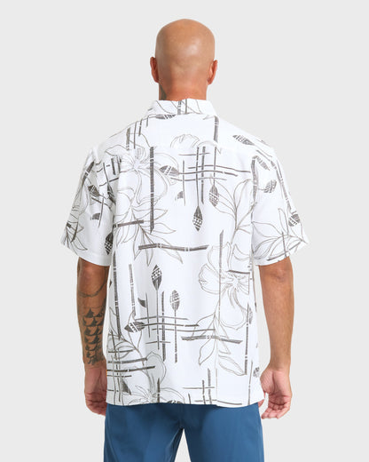 Waterman Paddle Out Short Sleeve Woven Shirt - White