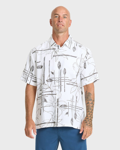 Waterman Paddle Out Short Sleeve Woven Shirt - White