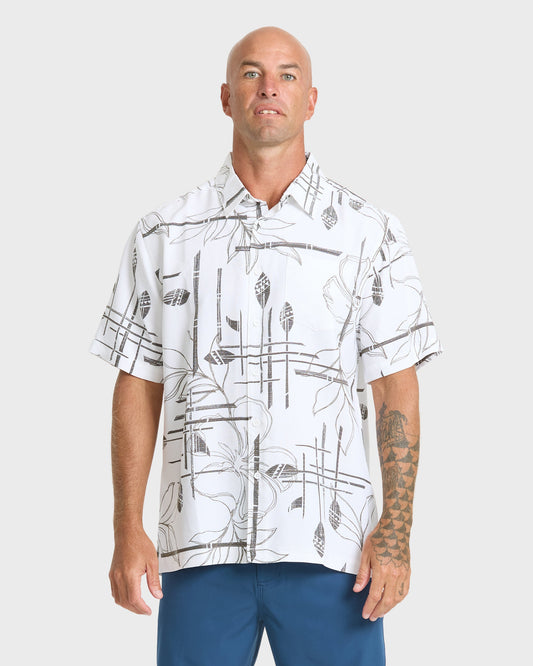 Waterman Paddle Out Short Sleeve Woven Shirt - White