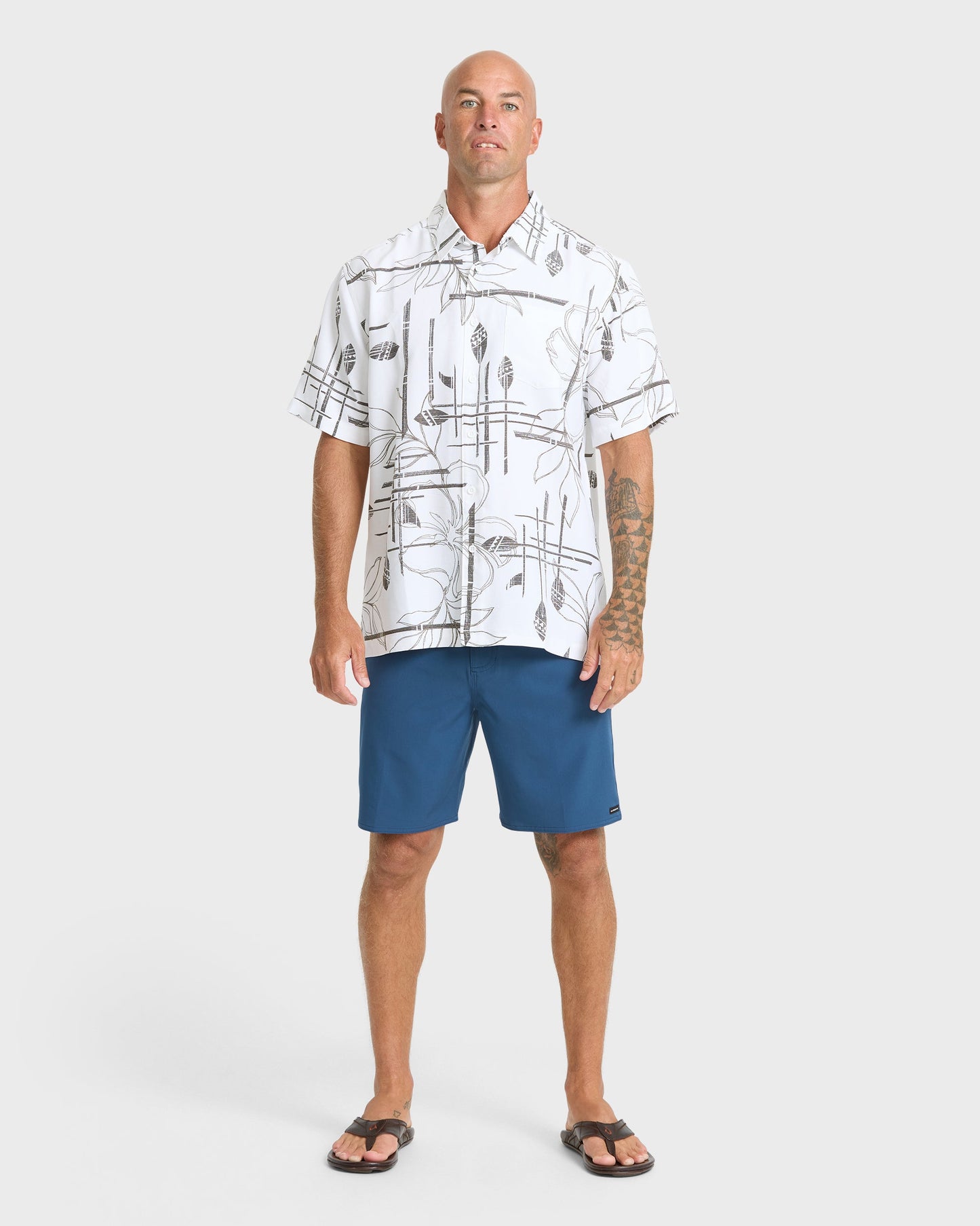 Waterman Paddle Out Short Sleeve Woven Shirt - White