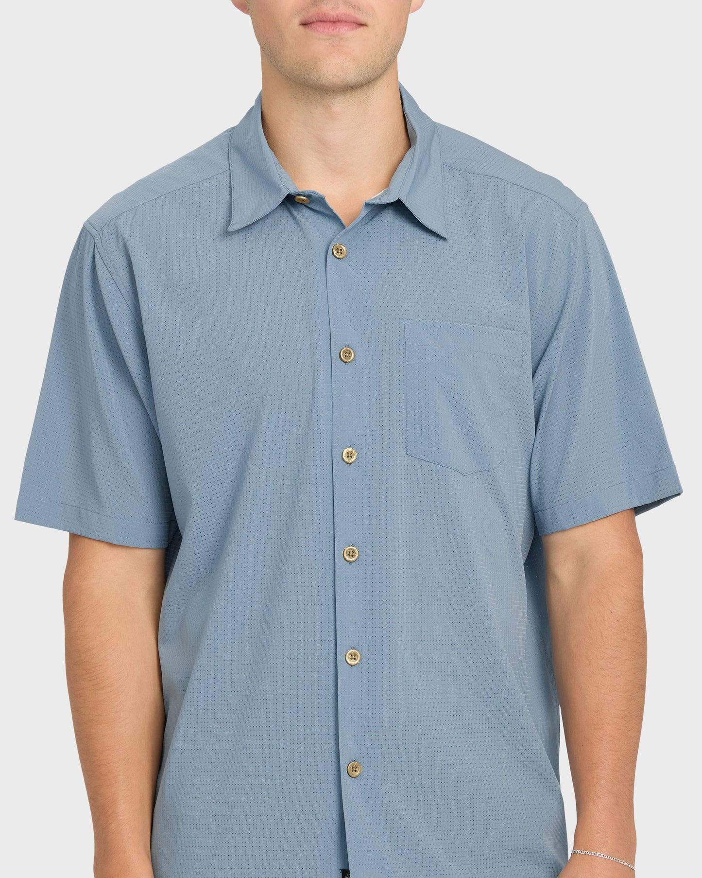 Chaser Short Sleeve Woven Shirt - Blue Shadow