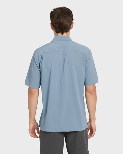 Chaser Short Sleeve Woven Shirt - Blue Shadow