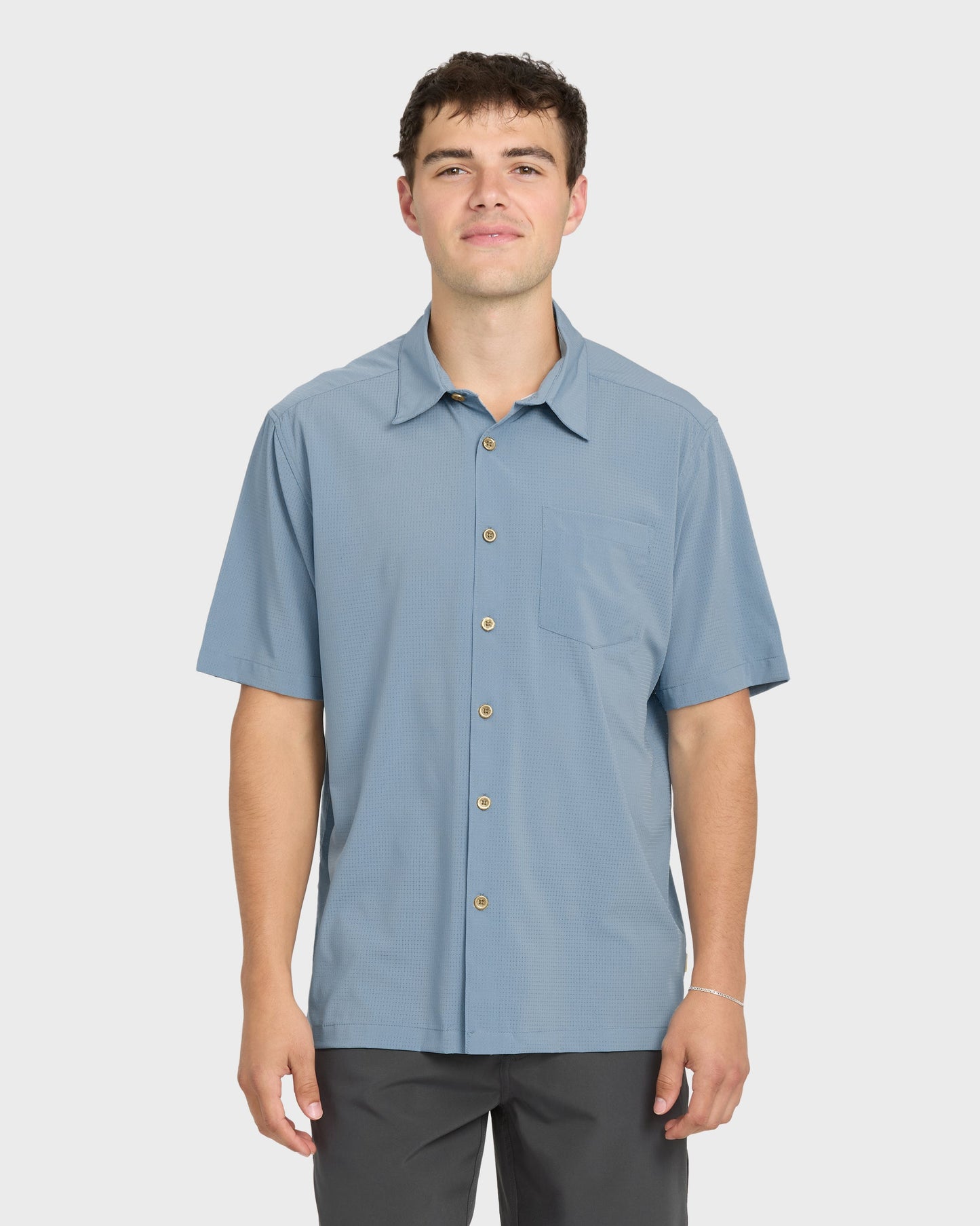 Chaser Short Sleeve Woven Shirt - Blue Shadow