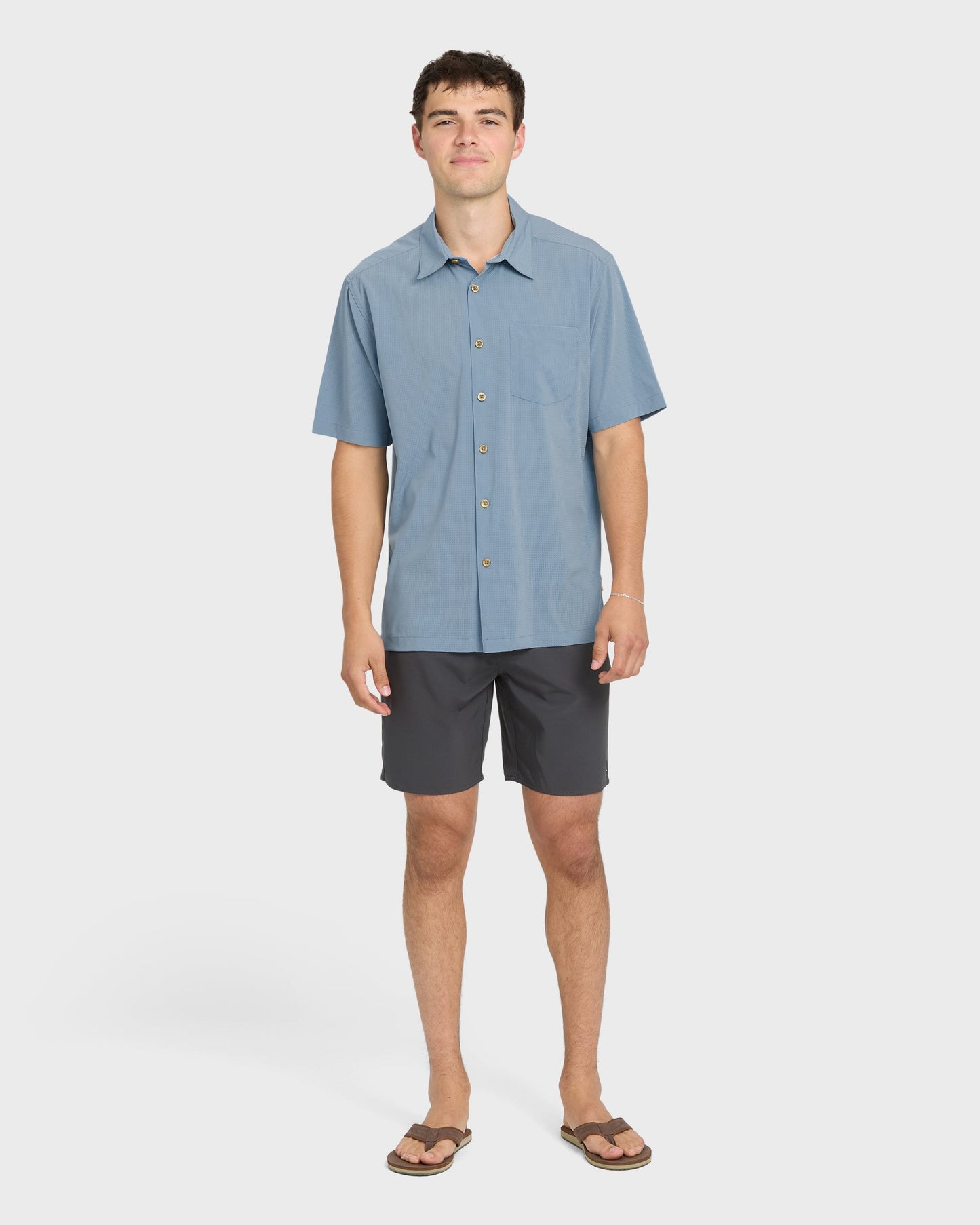 Chaser Short Sleeve Woven Shirt - Blue Shadow