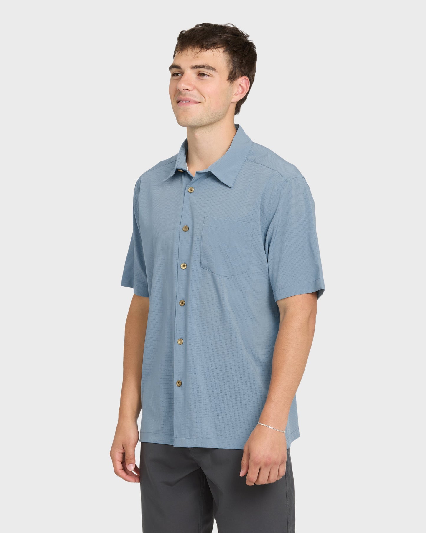 Chaser Short Sleeve Woven Shirt - Blue Shadow