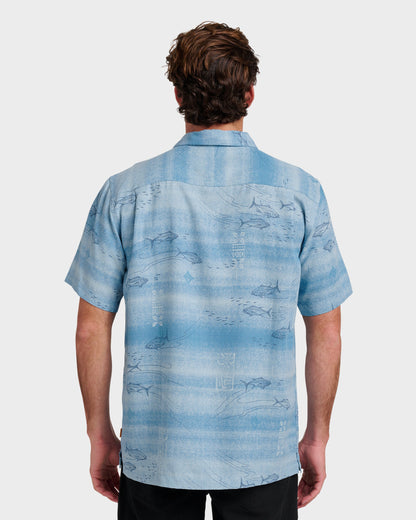 Waterman Go Fish Shirt - Sterling Blue