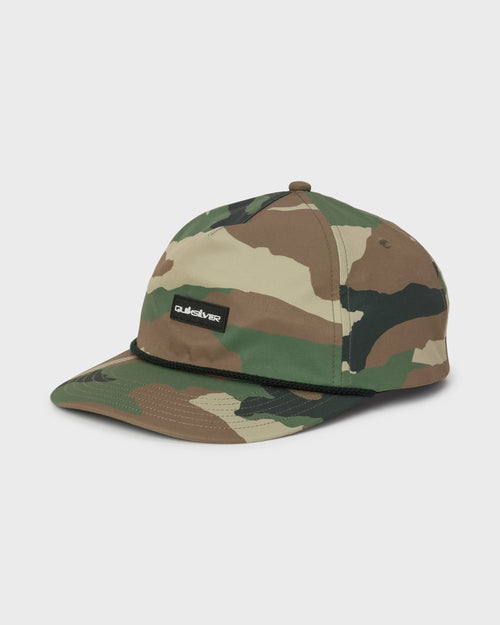 High Tide 5-Panel Tech Fabric Snapback Hat - Camo