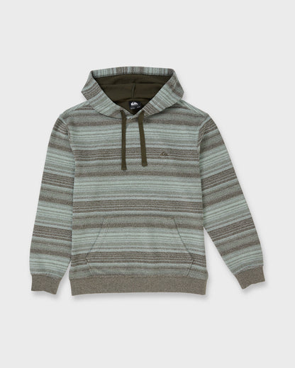 Great Otway Yarn-Dyed Stripe Pullover Hoodie - Grape Leaf