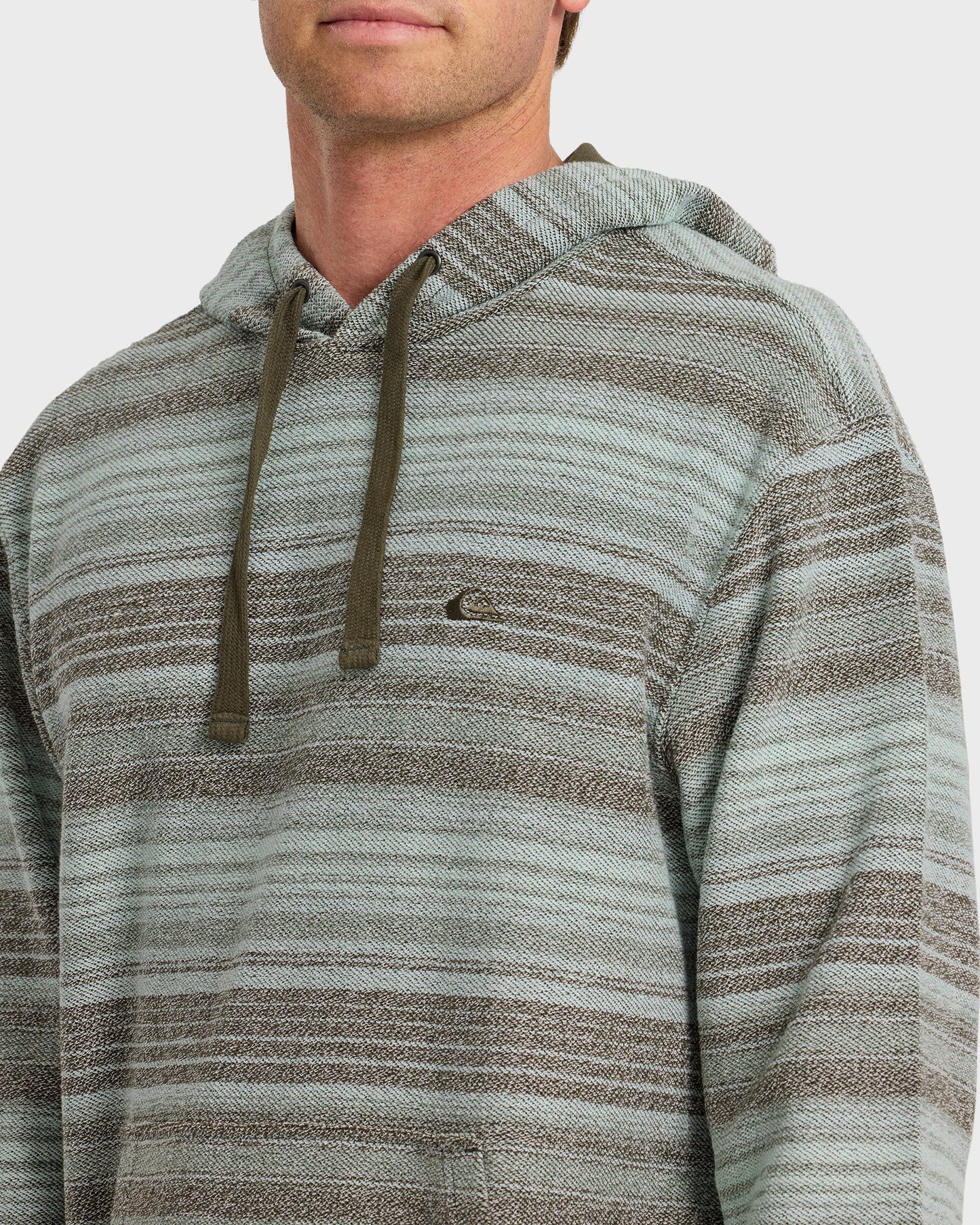 Great Otway Yarn-Dyed Stripe Pullover Hoodie - Grape Leaf
