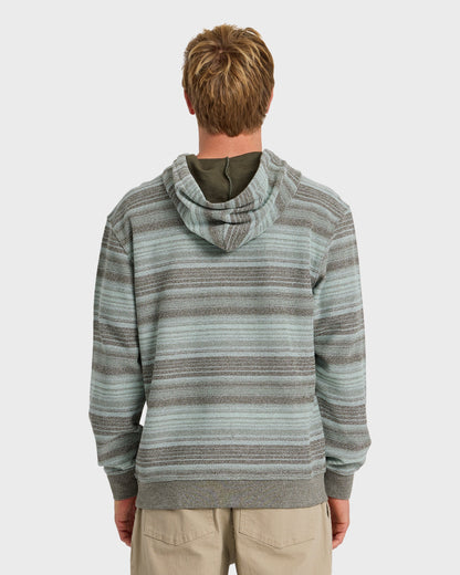 Great Otway Yarn-Dyed Stripe Pullover Hoodie - Grape Leaf