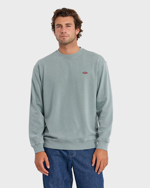 Saltwater Mineral Wash Crewneck Sweatshirt - Lily Pad