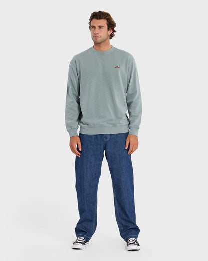 Saltwater Mineral Wash Crewneck Sweatshirt - Lily Pad