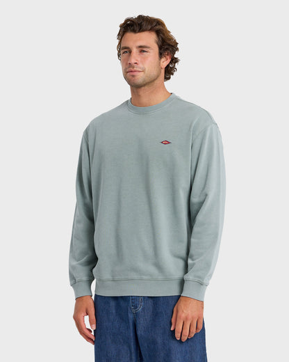 Saltwater Mineral Wash Crewneck Sweatshirt - Lily Pad