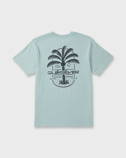 Uno Palm Short Sleeve T-Shirt - Blue Haze